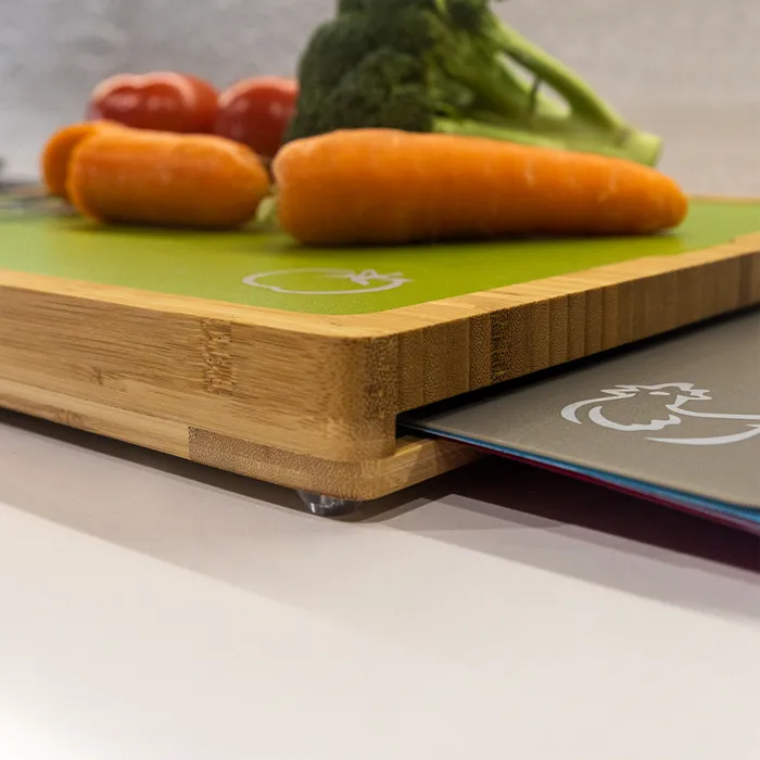 Kitchen & Bathroom DIY: Bamboo Chopping Board With 5 Inserts