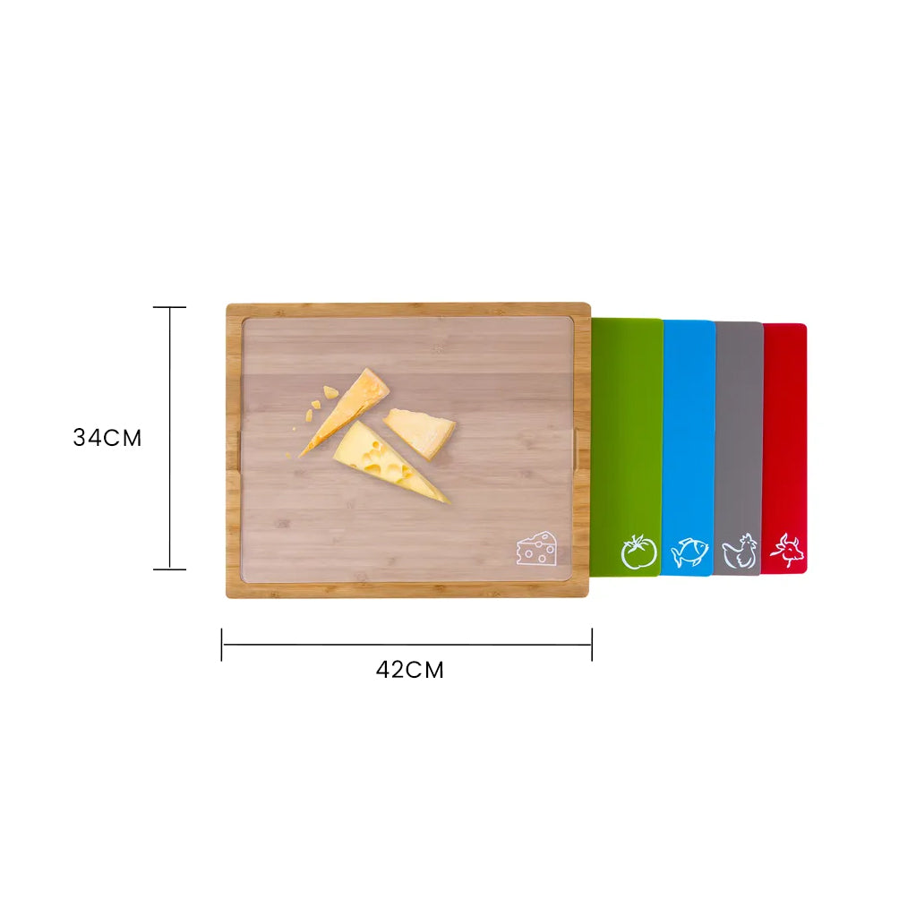 Kitchen & Bathroom DIY: Bamboo Chopping Board With 5 Inserts