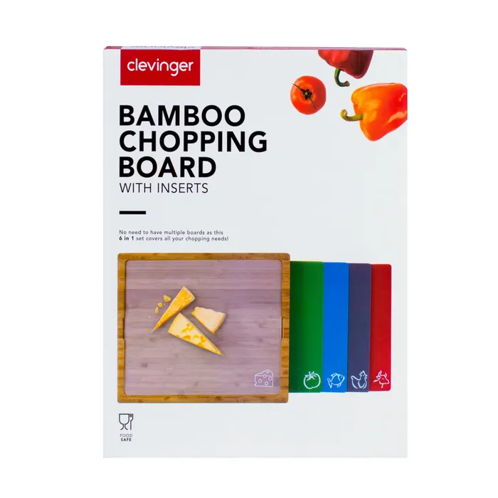 Kitchen & Bathroom DIY: Bamboo Chopping Board With 5 Inserts