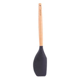 Kitchen Utensils: Beechwood & silicone spatula charcoal