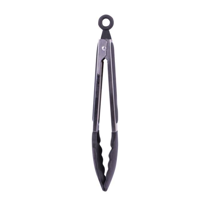 Kitchen Utensils: Stainless steel & silicone tongs charcoal