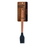 Kitchen Utensils: Beechwood & silicone basting brush charcoal