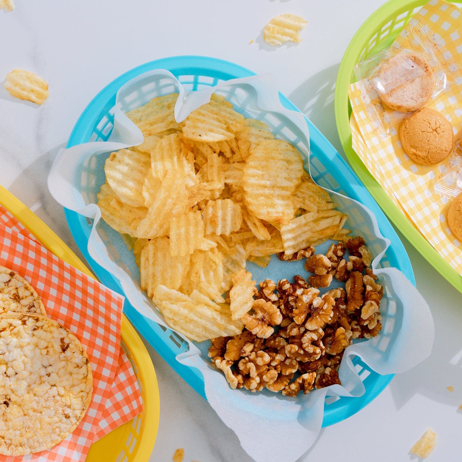 Food Storage: Cook Easy Set of 3 Oval Plastic Snack Baskets
