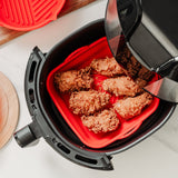 Kitchen & Bathroom DIY: Collapsible Silicone Air Fryer Oven Microwave Liner Square