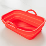 Kitchen & Bathroom DIY: Collapsible Silicone Air Fryer Oven Microwave Liner Rectangle