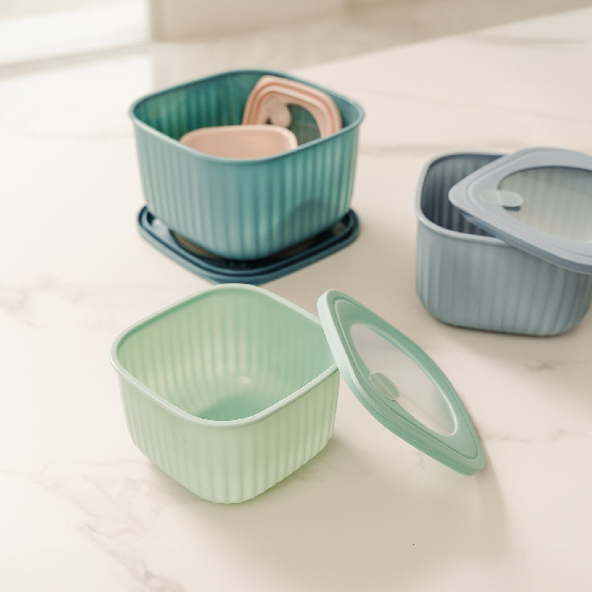 Food Storage: Cook Easy 4PC Square Nested Food Storage Set