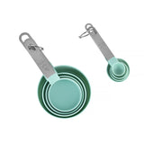 Kitchen Utensils: Stackable 4 Measuring Cup Set & 4 Spoon Set