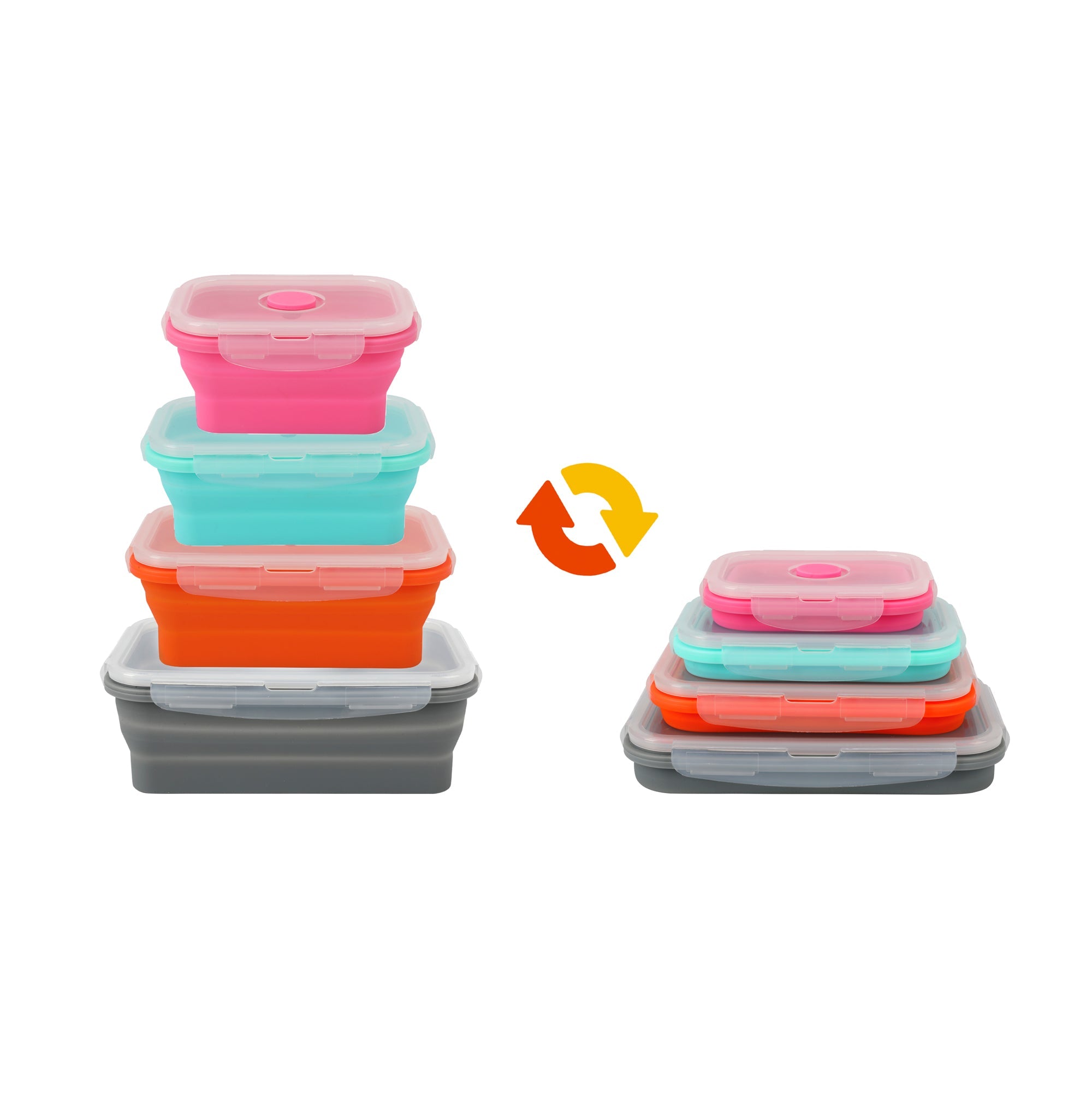 Food Storage: Cook Easy Set of 4 Collapsible Silicone Storage Container