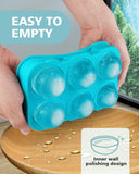 Kitchen Utensils: Easy Pop Silicone 6 Sphere Ice Cube Tray