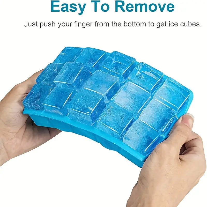 Kitchen Utensils: 15 Grids Silicone Ice Tray Cube Molds