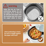 100 Pcs 16cm Round Disposable Unbleached Silicone Paper Dish Air-fryer Liner