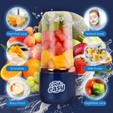 Food Mixers & Blenders: 400ml USB-C Rechargeable Portable Juicer with Travel Lid  Personal Blender for Smoothies & Shakes