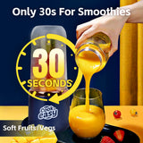 Food Mixers & Blenders: 400ml USB-C Rechargeable Portable Juicer with Travel Lid  Personal Blender for Smoothies & Shakes