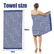 Beach Towels: Rectangular Quick Dry Beach Towel with Tassel