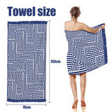 Beach Towels: Rectangular Quick Dry Beach Towel with Tassel