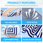 Beach Towels: Rectangular Quick Dry Beach Towel with Tassel