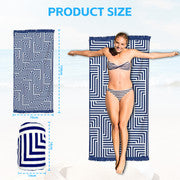 Beach Towels: Rectangular Quick Dry Beach Towel with Tassel