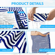 Beach Towels: Rectangular Quick Dry Beach Towel with Tassel