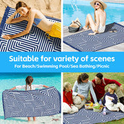 Beach Towels: Rectangular Quick Dry Beach Towel with Tassel