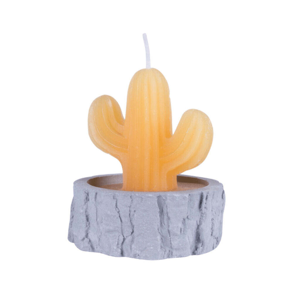 Gardening Tools: 4Pcs/set Simulation Plant Cactus Candle Tea Light Home Decor Table Tealight Mini