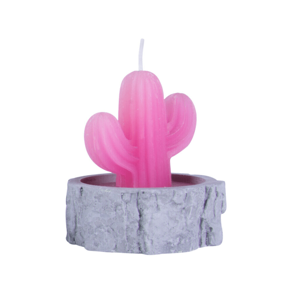 Gardening Tools: 4Pcs/set Simulation Plant Cactus Candle Tea Light Home Decor Table Tealight Mini