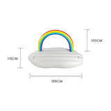 Bathtubs: Lazy Dayz Inflatable Rainbow Cloud Float 185cm