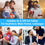 175ml Stainless Steel Hip Flask w Funny Quotes-Blue