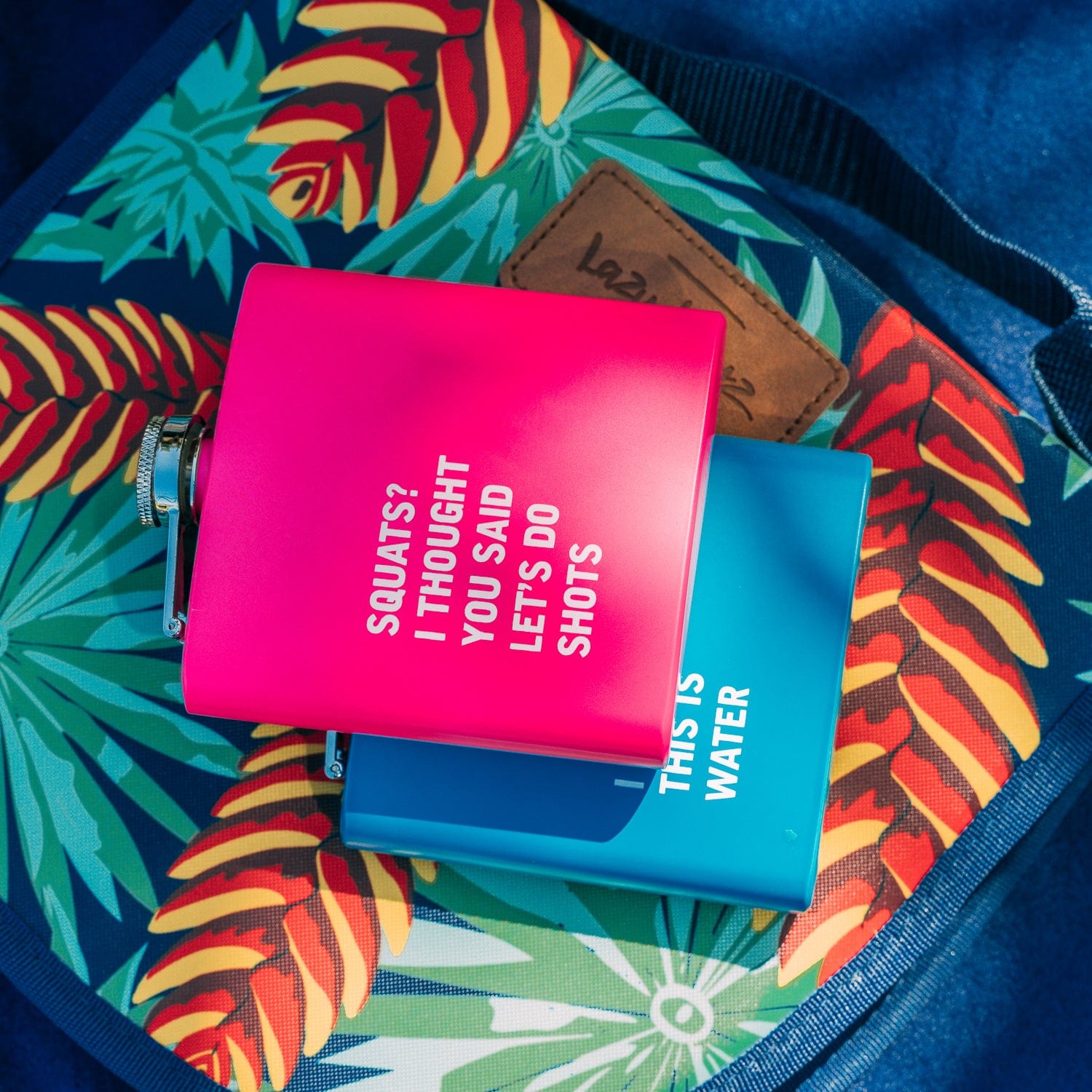 2 Pcs Stainless Steel Hip Flask (175 ml Each) – Funny Quotes, 4 Super‑Bright Colours