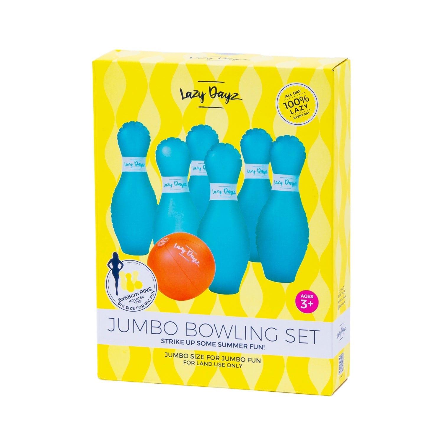Outdoor Play Equipment: 7 Pcs Lazy Dayz Pool Beach Inflatable Bowling Set Toy