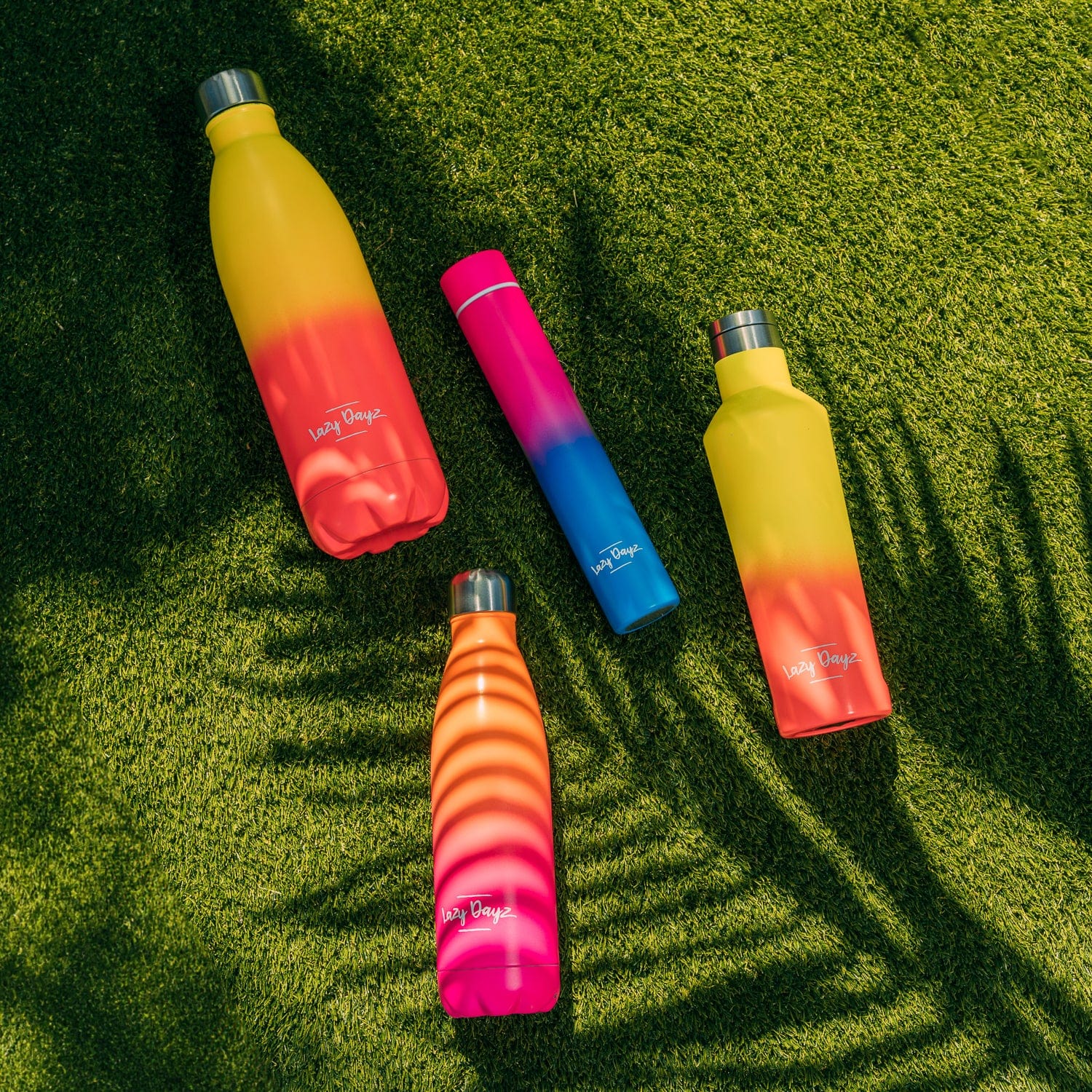 Drinkware: Lazy Dayz Jumbo Drink Bottle 1L - Orange Pink Ombre
