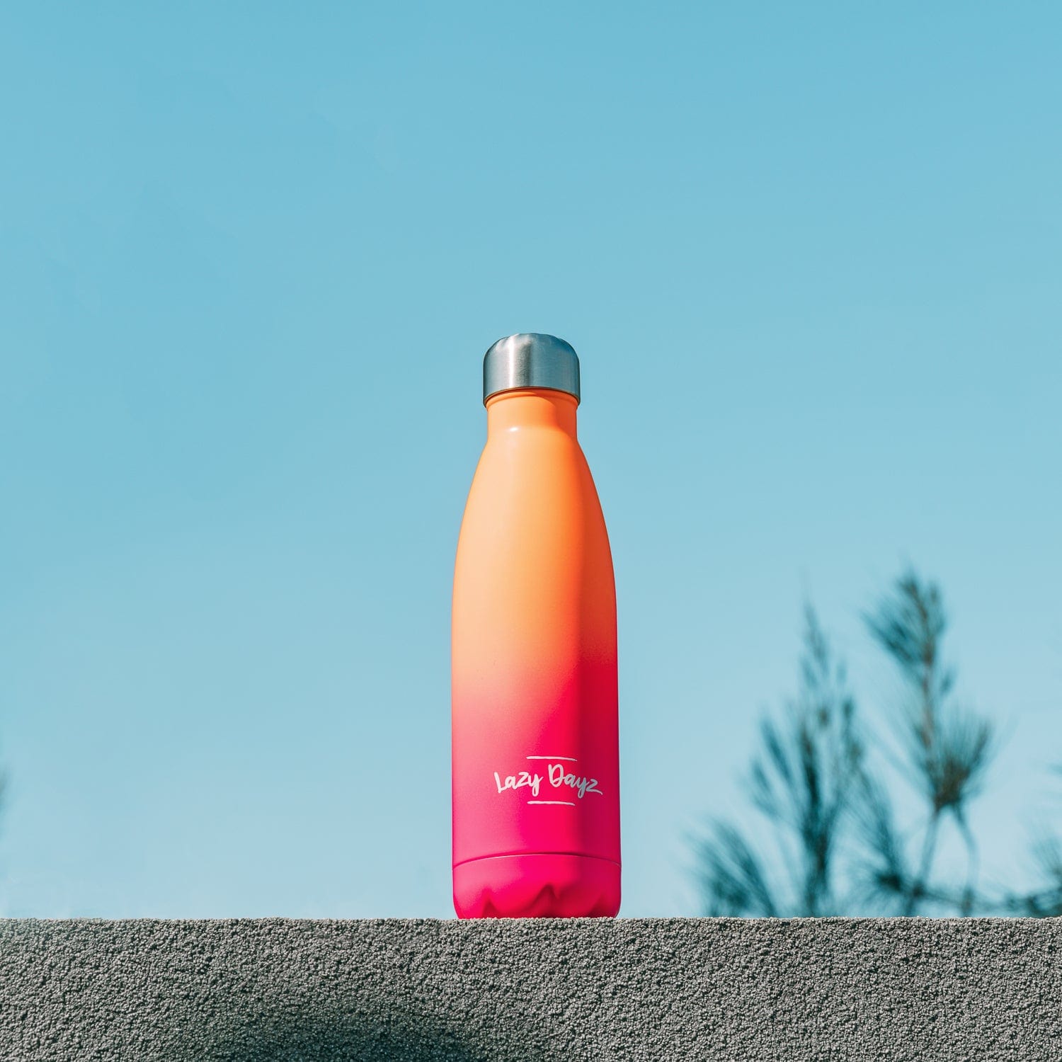 Drinkware: Lazy Dayz Jumbo Drink Bottle 1L - Orange Pink Ombre