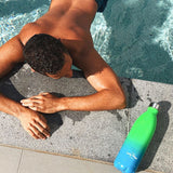 Drinkware: Lazy Dayz Jumbo Drink Bottle 1L - Yellow Peach Ombre