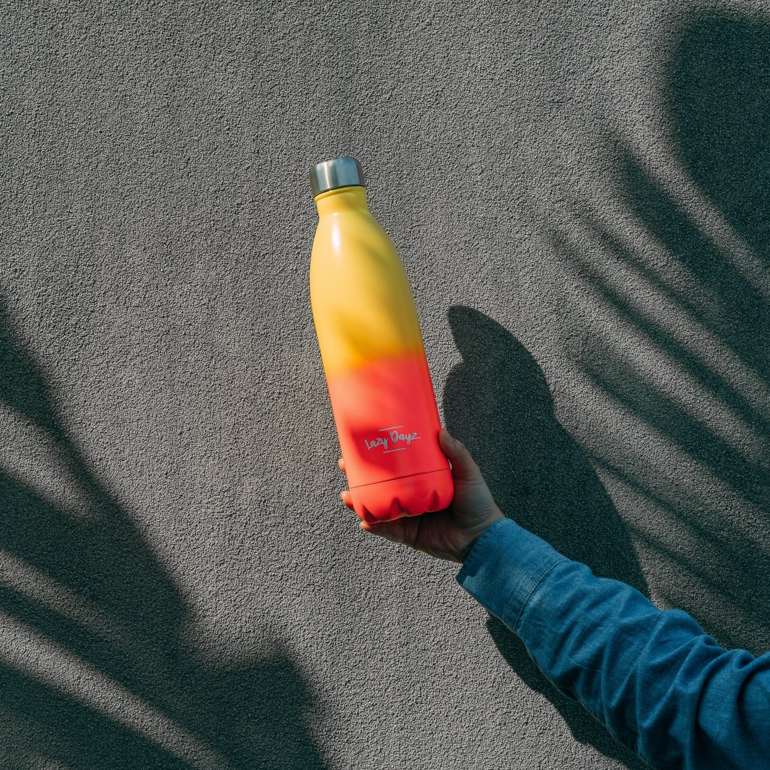Drinkware: Lazy Dayz Jumbo Drink Bottle 1L - Yellow Peach Ombre