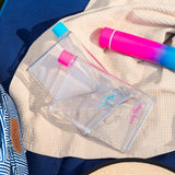 Drinkware: Lazy Dayz Flat Bottle 380ml - Blue