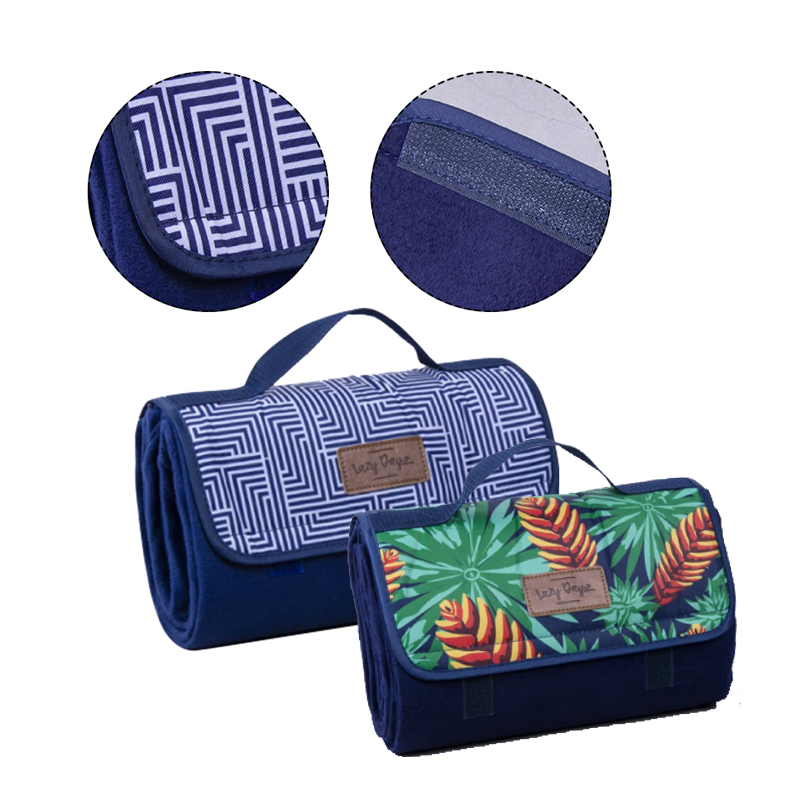 Picnic Blankets: Lazy Dayz Fleece Picnic Rug - Makena