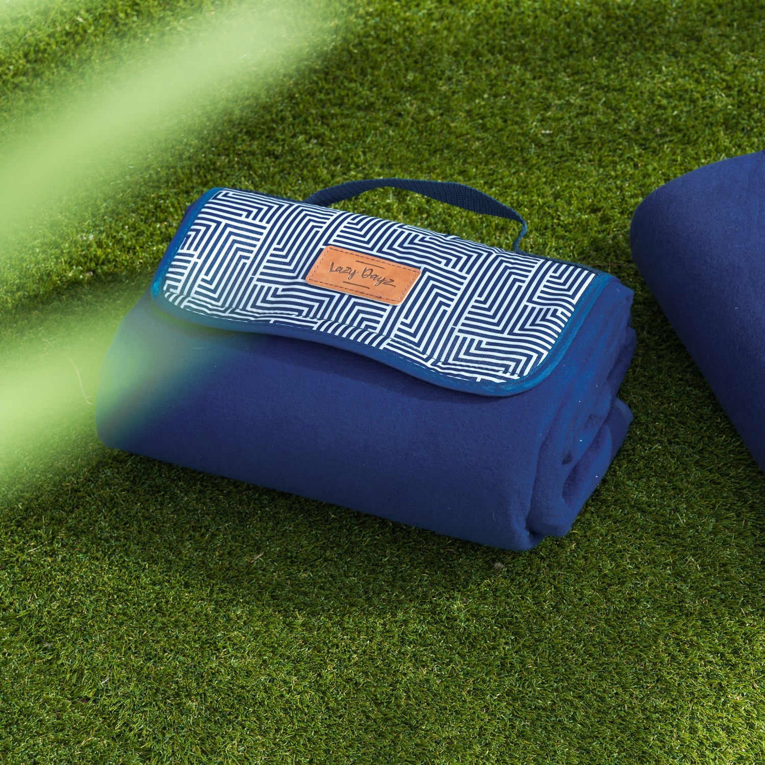 Picnic Blankets: Lazy Dayz Fleece Picnic Rug - Makena