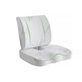 Back Care: Memory Foam Lumbar Back Support Cushion Seat Set
