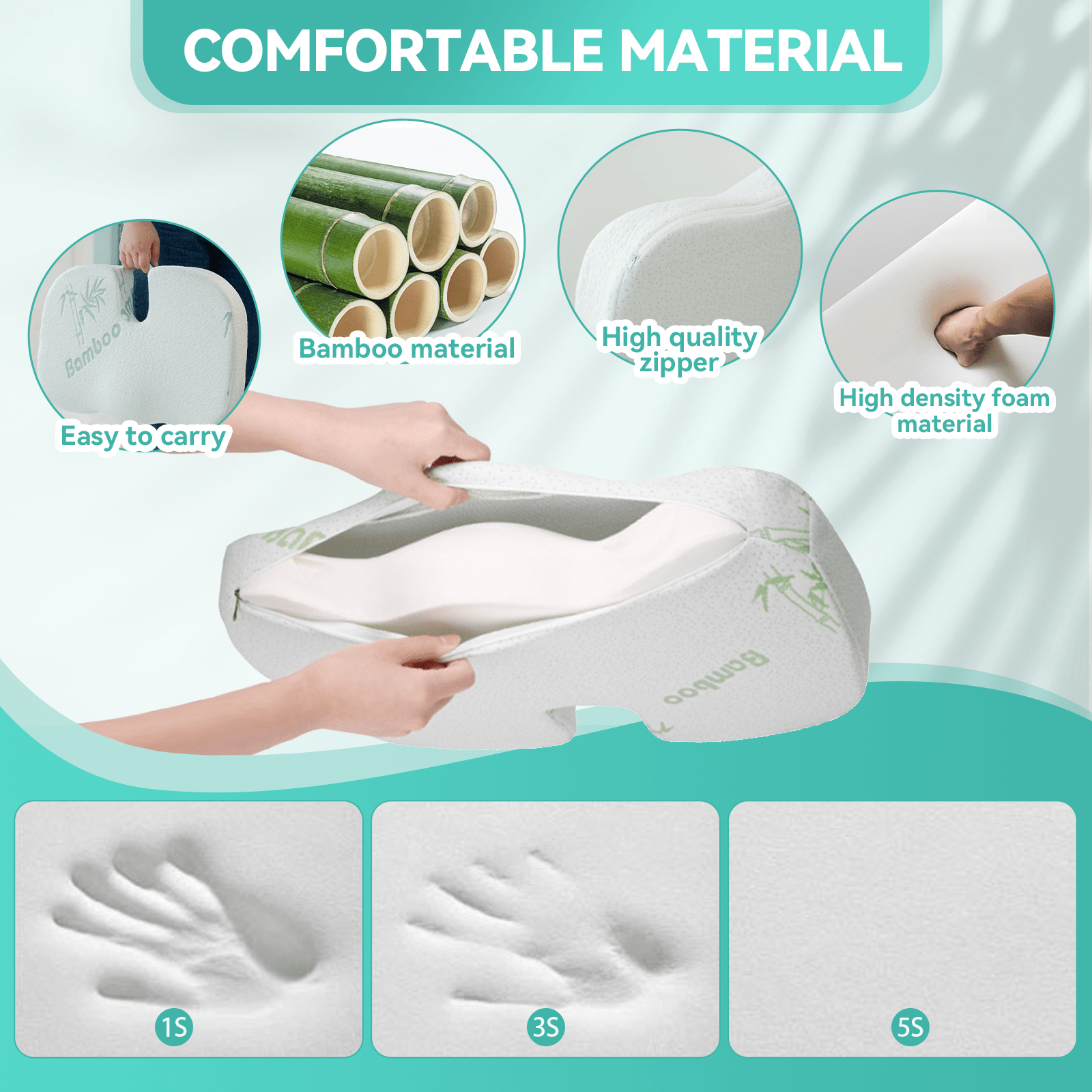 Back Care: Memory Foam Lumbar Back Support Cushion Seat Set