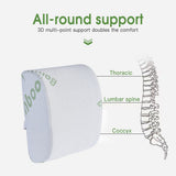 Wellness Accessories: Bamboo Memory Foam Lumbar Support Cushion