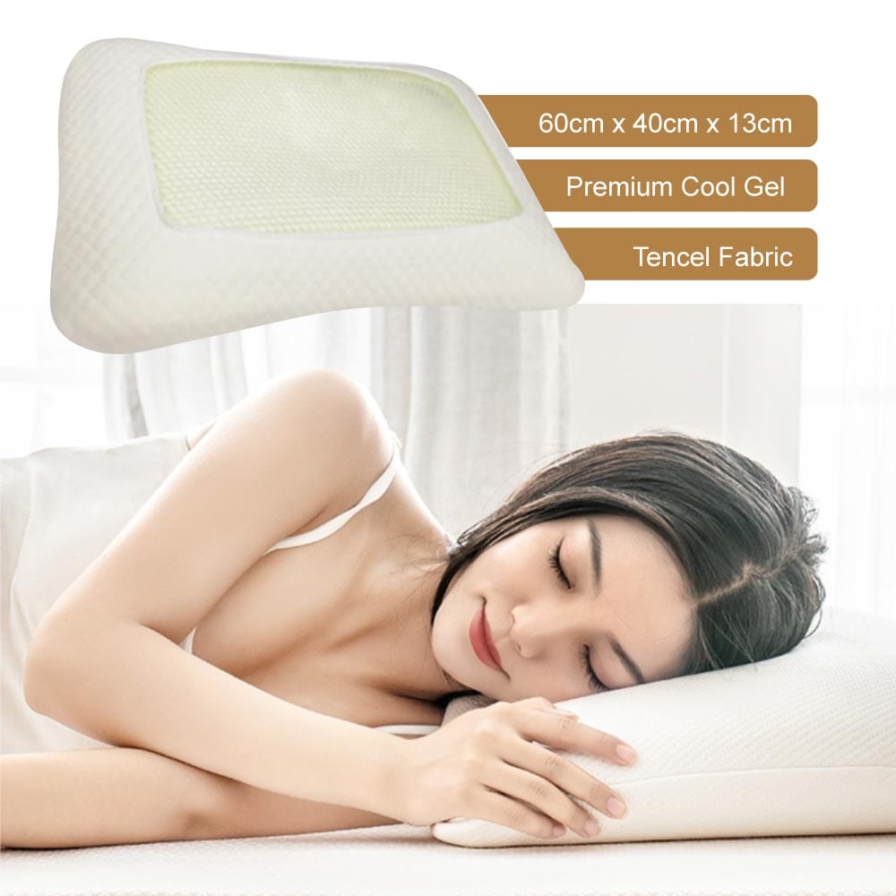 Pillows: Premium Cool Gel Neck Relief Memory Foam Pillow