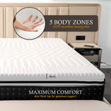 Mattress Toppers: 4cm Memory Foam Mattress Topper with Bamboo Cover - Double