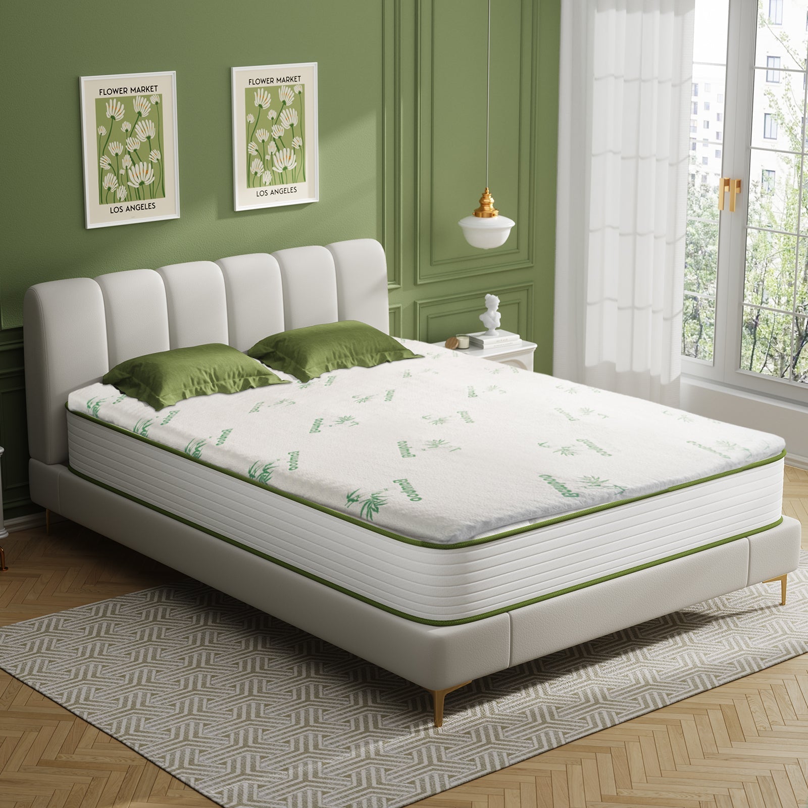 Mattress Toppers: 4cm Memory Foam Mattress Topper with Bamboo Cover - King