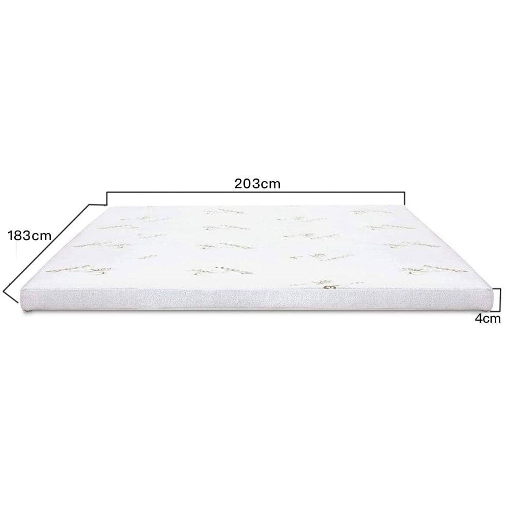 Mattress Toppers: 4cm Memory Foam Mattress Topper with Bamboo Cover - King