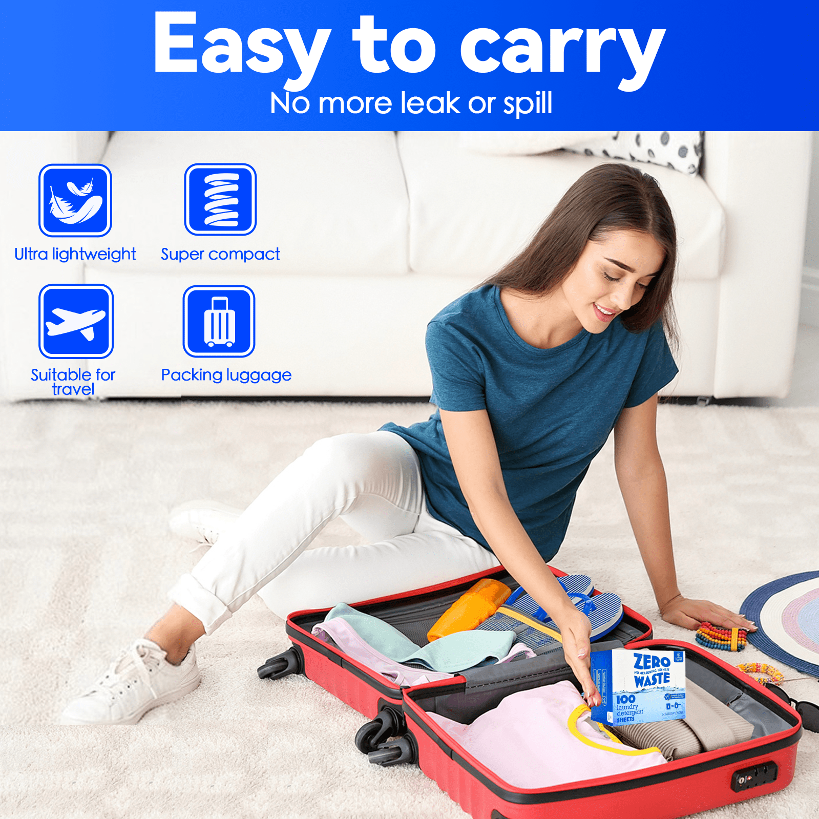 300 Pcs Ultra‑Concentrated Eco-Friendly Laundry Detergent Sheets – Plastic-Free, Pre‑Measured, No Mess