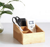 Storage Cabinets: Bamboo Storage Box with 4 Slots