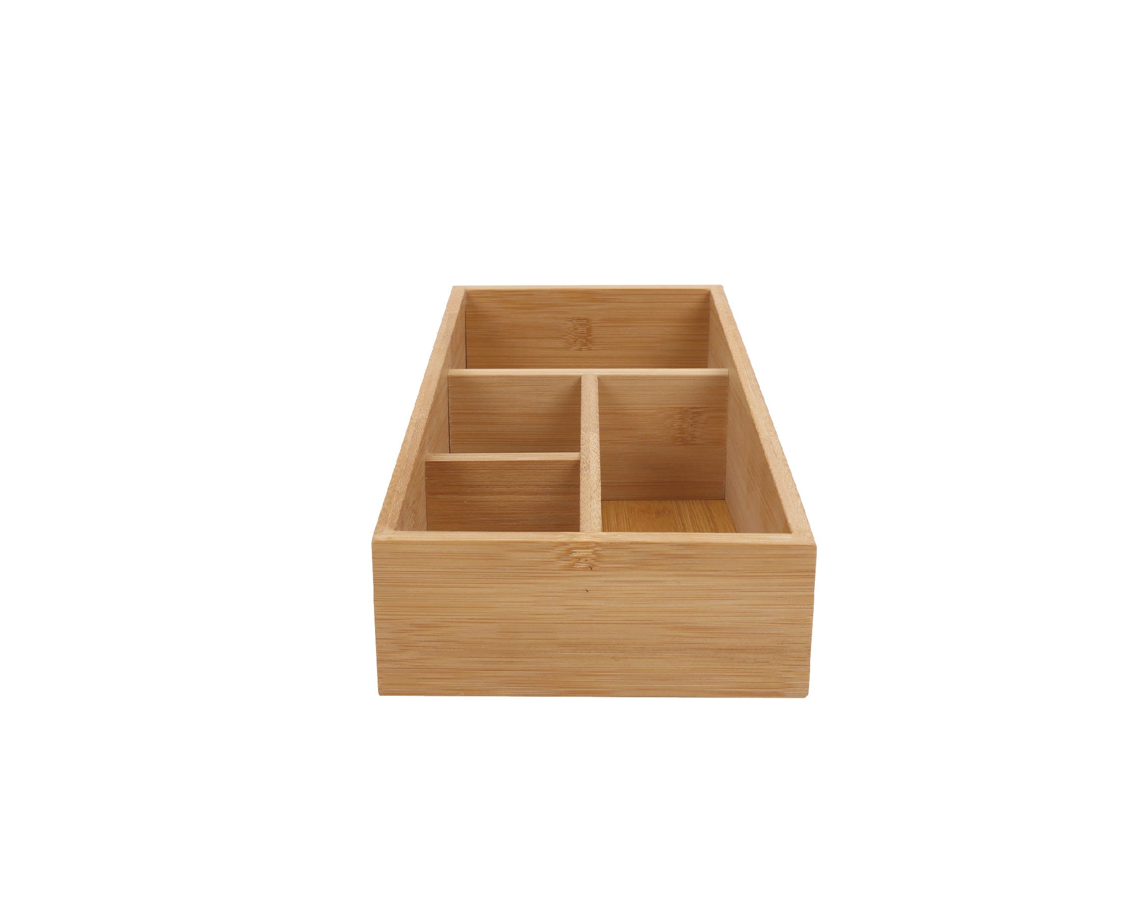 Storage Cabinets: Bamboo Storage Box with 4 Slots