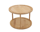 Side Tables: Bamboo Lazy Susan Turntable 2 Tiers