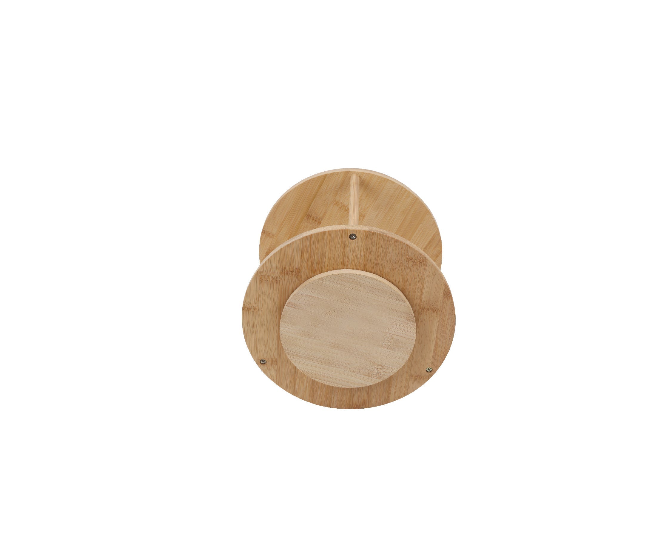Side Tables: Bamboo Lazy Susan Turntable 2 Tiers