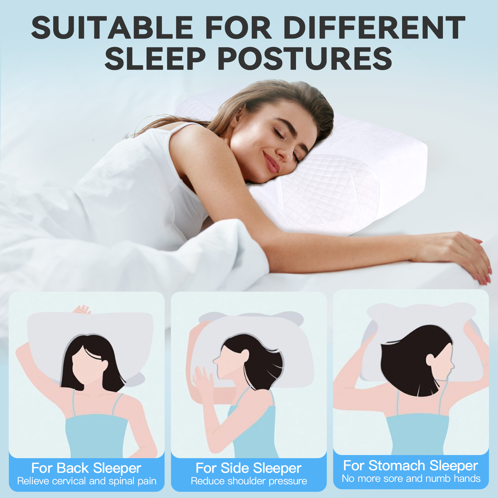 Pillows: CPAP Contour Sleep Therapy Memory Foam Pillow