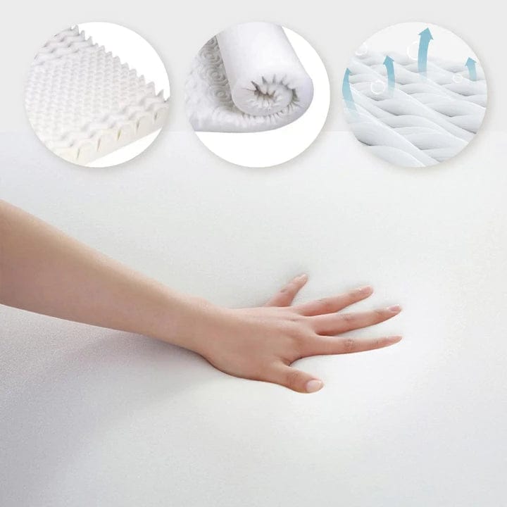 Mattress Toppers: 8cm Memory Foam Mattress Topper with Bamboo Cover - Double